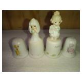 2 Precious Moments, 1 Enesco "The Lord Bless You and Keep You" and 1 Enesco "But The Greatest of These is Love" Thimbles