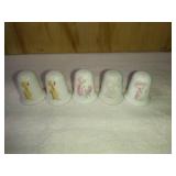 5 Precious Moments Thimbles