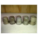 5 Fancy Mixed Metal/Alloy Thimbles