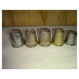 5 Fancy Mixed Metal/Alloy Thimbles