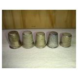 5 Fancy Mixed Metal/Alloy Thimbles