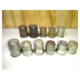 11 Med-Poor Fancy Mixed Metal/Alloy Thimbles