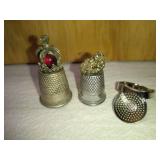 1 Ring Style, 1 Pyrite Top and 1 Stunning Crown Motif Thimbles