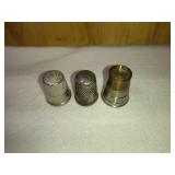 1 Simmons Nickle "Silver", 1 Has Brass Top Section Thimbles