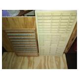 2 Thimble Displays: Large Cream and Medium Brown