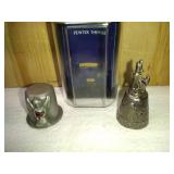 South Dakota Howling Wolf Thimble with Case and January Angel with Birthstone