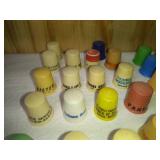 61 Plastic Plain and Advertising Thimbles Possibly Bakelite