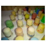 61 Plastic Plain and Advertising Thimbles Possibly Bakelite