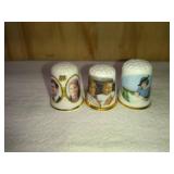 2 Ceramic Princess Diana, 1 William and Andrew and 1 Sarah Thimbles