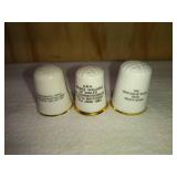 2 Ceramic Princess Diana, 1 William and Andrew and 1 Sarah Thimbles