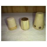1 Mt St. Helens Ash, 1 Mother of Pearl and Copper, 1 Unique Ceramic Thimbles
