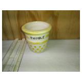 Large Ceramic Yellow Desk Thimble