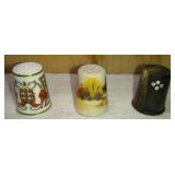 Royal Worcester England Papal Visit 1982 Nicland Hand Watercolor Painted Thimble