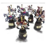Set of 8 Enesco Carousel Thimbles