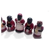 Set of 6 Black Americana Thimbles