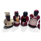 Set of 6 Black Americana Thimbles