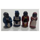 Set of 4 Black Americana Thimbles