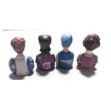 Set of 4 Avon American Fashion Silhouette Thimbles