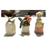 Butterfly, Mouse and Hummingbird Thimbles