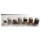 Set of 7 Cat Themed Thimbles