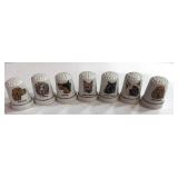 Set of 7 Dog Themed Thimbles