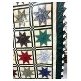 Eight Point Star Quilt Queen 84" X 103" Hand Stitched