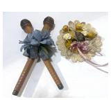 Cute Wooden Spools Decoration and  Sewing Notions Doily