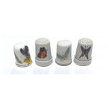 Set of 4 Ceramic Butterfly Thimbles
