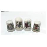 Set of 4 Ceramic Butterfly Thimbles