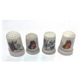 Set of 4 Ceramic Butterfly Thimbles