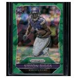 Stefon Diggs /75 RC Green Crystals Prizm 2015 #285 Rookie Minnesota Vikings Football Card