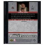 LeBron James RC 2004 Upper Deck Rookie Exclusives #1 Basketball Card