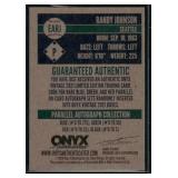 Randy Johnson Auto On Card 2020 Onyx Vintage Extended #EARJ Baseball Card