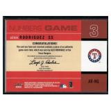 Alex Rodriguez Game Worn Jersey Relic 2003 Fleer Numbers Game #AR-NG Baseball Card