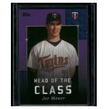 Joe Mauer /25 SP 2022 Topps Head of the Class Numbered 6/25 Minnesota Twins Baseball Card