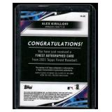 Alex Kirilloff RC Auto 2021 Topps Finest #FA-AKI Rookie Minnesota Twins Baseball Card