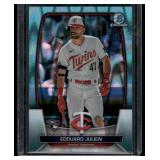 Edouard Julien /199 Lava Refractor 2023 Bowman Chrome #1 Numbered 029/199 Minnesota Twins Rookie Baseball Card