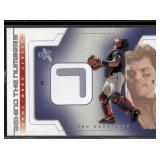 Ivan Rodriguez Game-Worn Jersey Relic 2002 Fleer EX Behind The Numbers Baseball Card