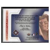 Ivan Rodriguez Game-Worn Jersey Relic 2002 Fleer EX Behind The Numbers Baseball Card