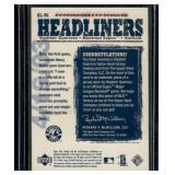 Vladimir Guerrero /100 Game-Used Jersey Relic 2003 Upper Deck Headliners #HL-VG Numbered 057/100 Baseball Card