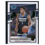 Anthony Edwards RC 2020-21 Donruss Rated Rookie Minnesota Timberwolves Basketball Card