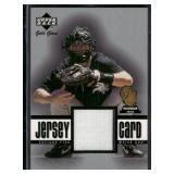 Carlton Fisk Game-Worn Jersey 2001 Upper Deck Gold Glove #GG-CF Baseball Card