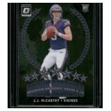 JJ McCarthy RC Rookie Recruits Insert 2024 Donruss Optic #11 Minnesota Vikings Football Card