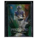 Justin Jefferson Prizmatic Insert 2023 Prizm #16 Minnesota Vikings Football Card