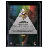 Justin Jefferson Prizmatic Insert 2023 Prizm #16 Minnesota Vikings Football Card