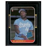 Bo Jackson RC 1987 Donruss Rated Rookie #35 Baseball Card