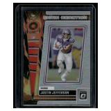 Justin Jefferson Chain Reaction Insert 2023 Donruss Optic #CR-JJ Minnesota Vikings Football Card
