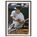 Roberto Alomar Auto PSADNA COA 1989 Topps #206 Baseball Card
