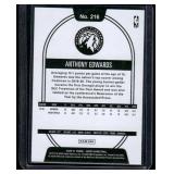 Anthony Edwards RC 2020-21 NBA Hoops #216 Rookie Minnesota Timberwolves Basketball Card