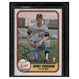 Jerry Koosman On-Card Auto 1981 Fleer #552 Vintage Minnesota Twins Baseball Card